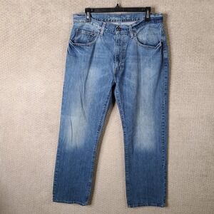 Cremieux Jeans Mens 34x30 (33x30) Blue Straight Leg Dark‎ Wash Denim Cotton